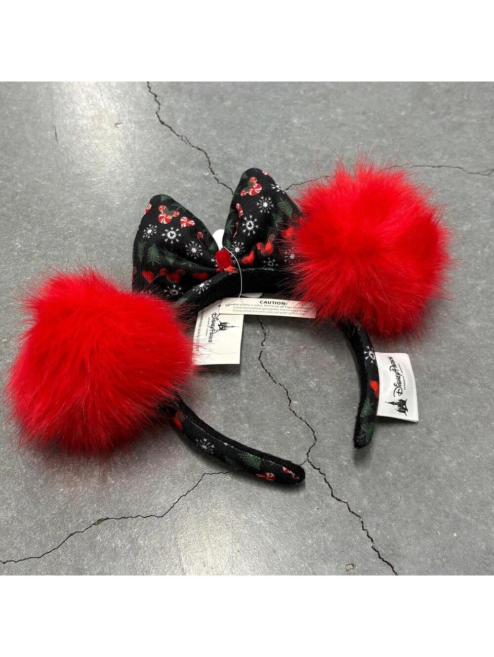 Disney Parks Minnie Mouse Holiday Pom Pom Ears